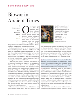 Biowar in Ancient Times