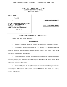 United States District Court Eastern District of Texas Tyler Division