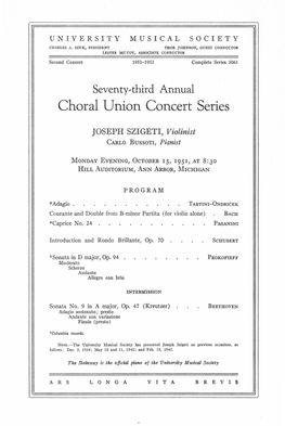 Choral Union Concert Series