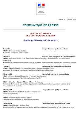 Consulter L'agenda Médiatique De L'etat En