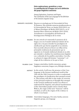 Pdf/Ecn57/Ecn057.Html Entre Exploraciones, Gramáticas Y Rezos