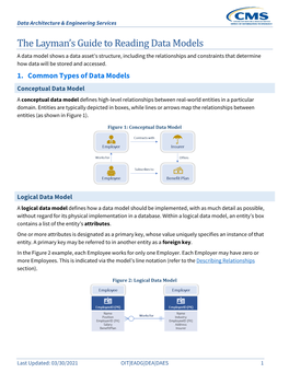 The Layman's Guide to Reading Data Models