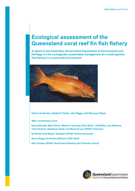 Ecological Assessment of the Queensland Coral Reef Fin Fish Fishery