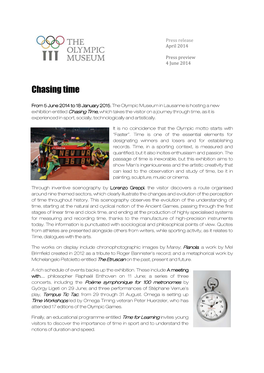Press Release Chasing Time