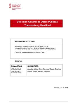 Dirección General De Obras Públicas, Transportes Y Movilidad