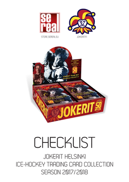 Jokerit Helsinki Ice-Hockey Trading Card Collection Season 2017I 2018 Jokerit Helsinki Ice-Hockey Trading Card Collection Season 2017I 2018