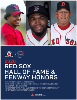 Red Sox Hall of Fame & Fenway Honors