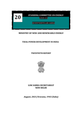 Standing Committee on Energy 20 (2020 -21)