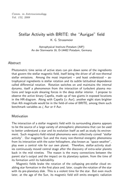 The “Aurigae” Field