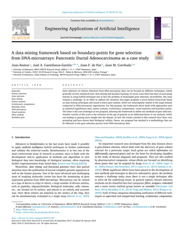 Engineering Applications of Artificial Intelligence a Data Mining Framework Based on Boundary-Points for Gene Selection From