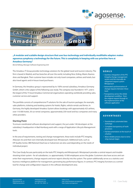 CASE STUDY Amadeus Germany Gmbh