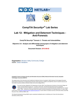 Lab 12: Mitigation and Deterrent Techniques - Anti-Forensic