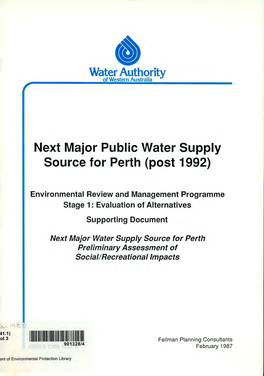 Water Authority Next Major Public Water Supply Source For