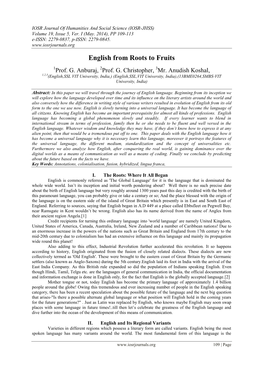 Full Certainty That No Matter How Things Change in the Future, English Will Always Retain Its Beauty and Elegance and Will Keep on Conquering New Horizons