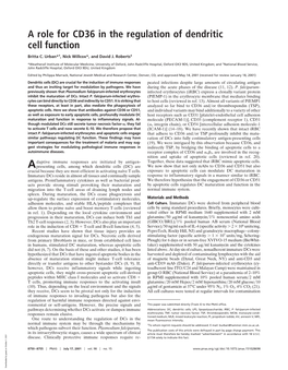 A Role for CD36 in the Regulation of Dendritic Cell Function