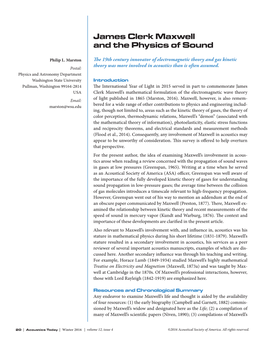 James Clerk Maxwell and the Physics of Sound