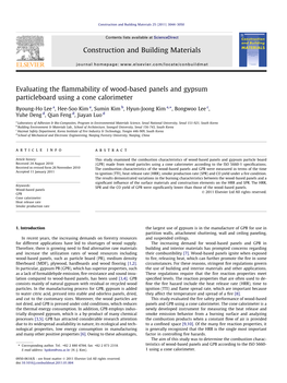 Evaluating the Flammability of Wood-Based Panels and Gypsum