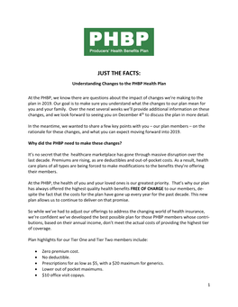 Phbp 2019 Just the Facts 11 07 18