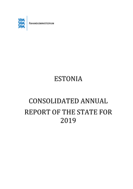 Estonia Consolidated Annual Report of the State for 2019