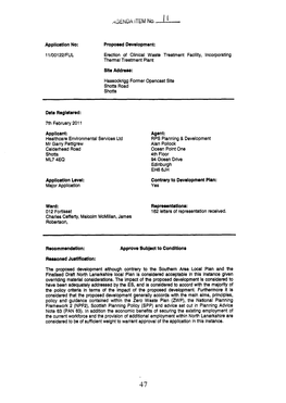 EH6 6JH Application Level: Contrary to Development Plan: Major Application Yes