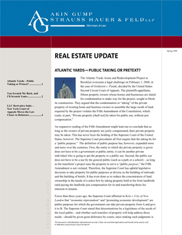 Real Estate Update