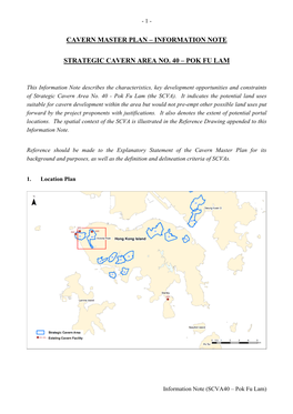 Information Note Strategic Cavern Area No. 40 – Pok Fu