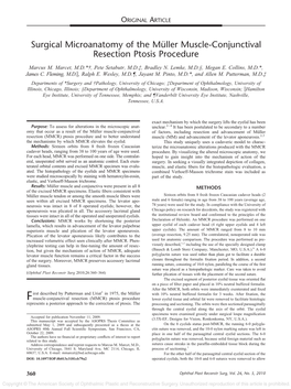 Surgical Microanatomy of the Müller Muscle-Conjunctival Resection