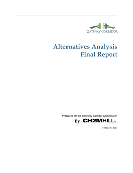 Alternatives Analysis Final Report
