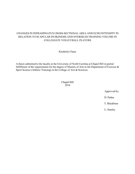 Changes in Infraspinatus Cross-Sectional Area and Echo Intensity in Relation to Scapular Dyskinesis and Overhead Training Volume in Collegiate Volleyball Players