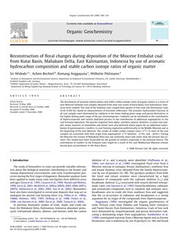 Reconstruction of Floral Changes During Deposition of the Miocene Embalut Coal from Kutai Basin, Mahakam Delta, East Kalimantan