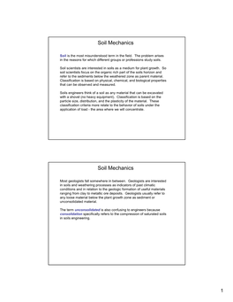 Soil Mechanics