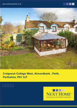 Craigneuk Cottage West, Almondbank , Perth, Perthshire, PH1 3JT £270,000