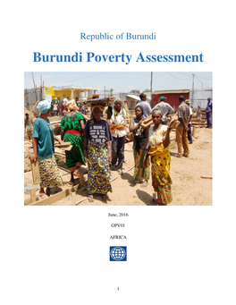 Burundi Poverty Assessment