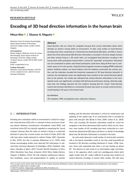 Encoding of 3D Head Direction Information in the Human Brain