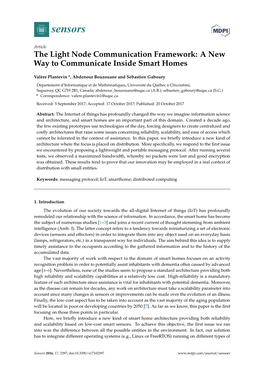 The Light Node Communication Framework: a New Way to Communicate Inside Smart Homes