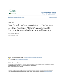 The Relation of Gloria Anzaldúa's Mestiza Consciousness to Mexican American Performance A