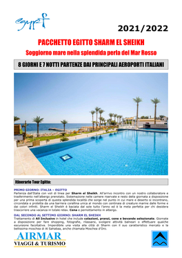 Pacchetto Egitto Sharm El Sheikh