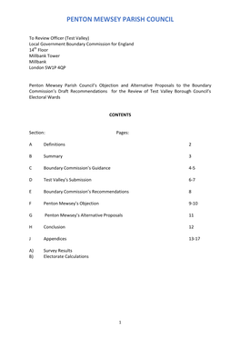 Penton Mewsey Parish Council