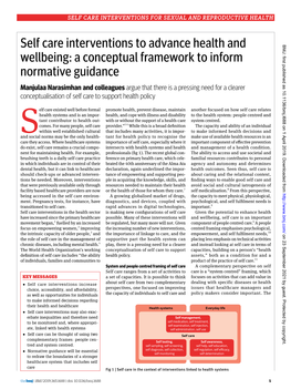 Self Care Interventions to Advance Health and Wellbeing