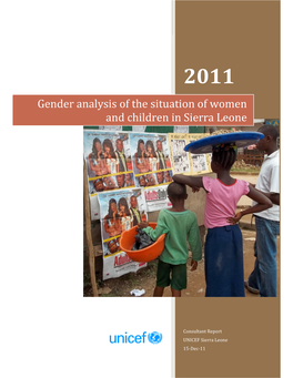 Gender Analysis of the Situation of Women and Children in Sierra Leone