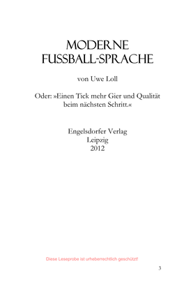 Moderne Fußball-Sprache