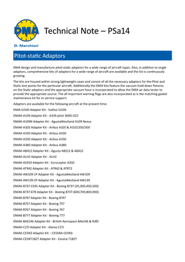 Technical Note – Psa14