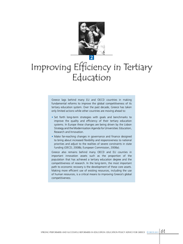 Improving Efficiency in Tertiary Education