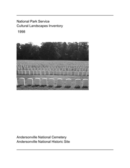 National Park Service Cultural Landscapes Inventory 1998