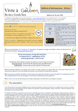 Vivre À Bulletin D’Informations - Keleier