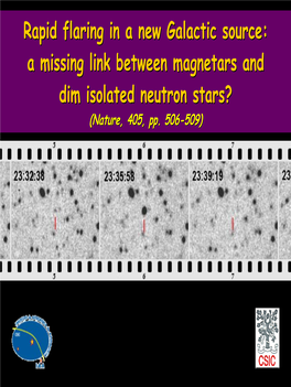 Magnetars Magnetars (IAA-CSIC Granada) Galactic Galactic Neutron Neutron New New Between Between in a in a Link Link (Nature, 405, Pp