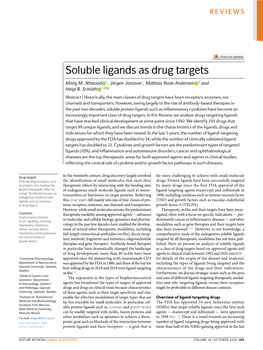 Soluble Ligands As Drug Targets