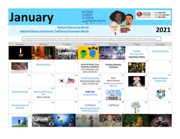 PDF Version of Observances Calendar