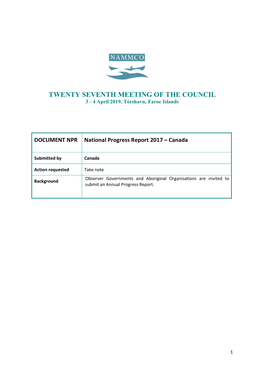 National Progress Report Canada 2017