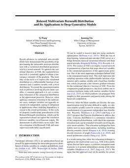 Relaxed Multivariate Bernoulli Distribution and Its Applications to Deep Generative Models